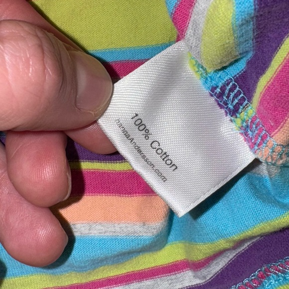 Hanna Andersson Girls Striped Dress Size 90 (3T) 100% Cotton - Picture 3 of 4